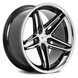 Ferrada Wheels CM1 Machine Black Chrome Lip Deep Concavity Series 23