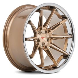 Ferrada Wheels CM2 Brushed Cobre Chrome Lip Slight Concavity Series 23
