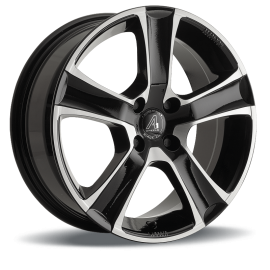 A1 Wheels Urban Gloss Black/Face Polished