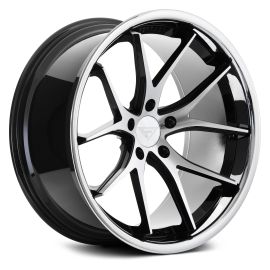 Ferrada Wheels FR2 Deep Concavity Machine Black/Chrome Lip
